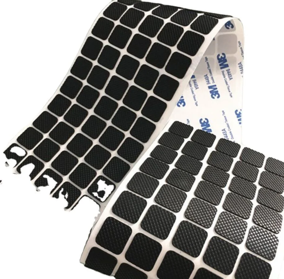 পুলম আঠালো শক শোষণ এন্টি কম্পন EPDM NBR SBR Nr সিলিকন রাবার প্যাড 4